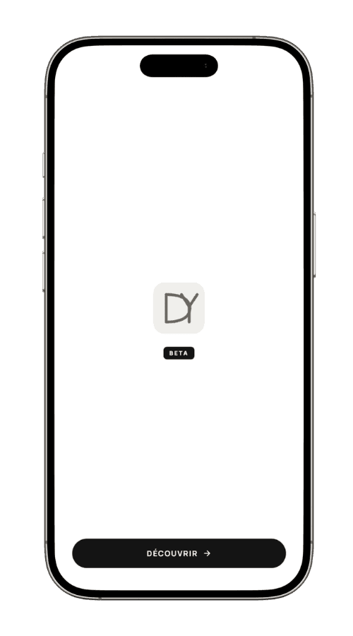 DressYou - Écran d'accueil